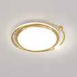 Minimalist Geometric Acrylic Led Flush Mount Ceiling Light For Bedrooms Gold / White Round