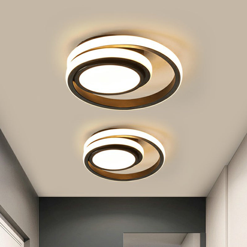 Geometric Ceiling Flush Mount Nordic Metal Foyer Led Light - Small Size