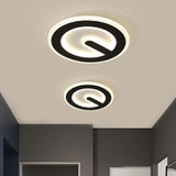 Geometric Ceiling Flush Mount Nordic Metal Foyer Led Light - Small Size