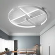 Nordic Circle Led Ceiling Light - Metallic Flush Mount For Bedroom In White / 16’