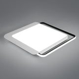 Black Square Led Flush Light With Acrylic Shade - Minimalist Ceiling Fixture