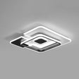 Minimalist Black And White Living Room Ceiling Light - Rectangular Flush Mount Fixture Black -
