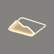 Simplicity Acrylic Rectangle Flush Mount Led Light - White Ceiling Fixture For Bedroom / 18’ Warm