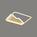 Simplicity Acrylic Rectangle Flush Mount Led Light - White Ceiling Fixture For Bedroom / 18’ Warm