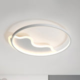 Modern Acrylic Mountain Flush Ceiling Light For Dining Room White / 18 Warm