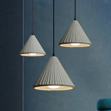 Modern Cement Cone Pendant Lamp - Stylish Light Fixture For Office Kitchen Grey / 4