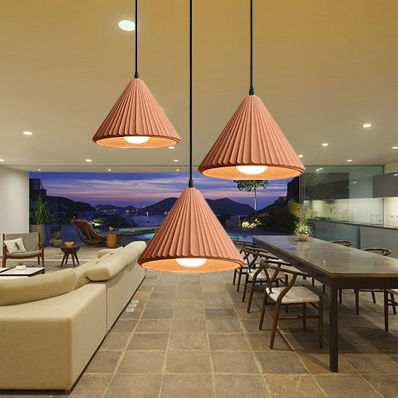 Modern Cement Cone Pendant Lamp - Stylish Light Fixture For Office Kitchen