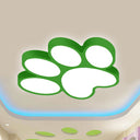 Hallway Home Paw Led Flushmount Ceiling Light - Acrylic Kids’ Lovely Design Green / 18’ Warm