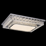 Modern Beveled Crystal Clear Led Ceiling Flushmount For Bedroom / 43