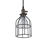Retro Birdcage Hanging Pendant Light In Black - Coffee Shop Accent