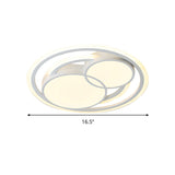 Modern Acrylic Led Snowman Ceiling Light In White For Study Room