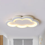 Modern Acrylic Led Flush Mount Cloud Ceiling Light For Play Room White / 21.5 Warm