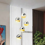 Modern Chrome Led Cluster Pendant Light With Clear Glass Globes - Ideal For Restaurants 5 /