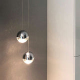 Modern Chrome Led Cluster Pendant Light With Clear Glass Globes - Ideal For Restaurants 2 /