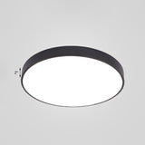 Minimalist Black Led Ceiling Lamp For Meeting Rooms With Acrylic Shade