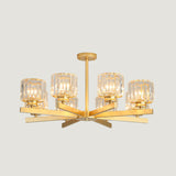 Minimalistic Cylindrical Crystal Ceiling Lamp: Elegant Lighting For Living Room 8 / Gold
