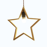 Nordic Star Wood Pendant Lighting - 3-Light Restaurant Hanging Fixture