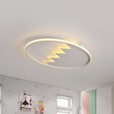 Modern Eggshell Ceiling Mount Light: Stylish Metal Lamp For Child Bedroom