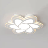 Modern Flower Metal Ceiling Light With Led Acrylic Diffuser Warm/White 16.5/20.5/24.5 Dia