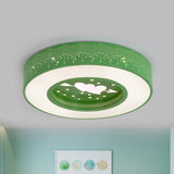Macaron Acrylic Led Ceiling Lamp - Blue/Yellow/Green 16’/19.5’/23.5’ Round Flush Mount