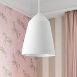 Minimalist Bell Pendant Light - White/Blue/Gold 1-Light Hanging Ceiling Fixture