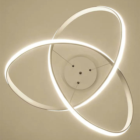 White Acrylic Led Chandelier Pendant For Dining Room Decor