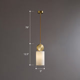 Minimalist Gold Marble Block Hanging Pendant Lamp For Bedroom / 5