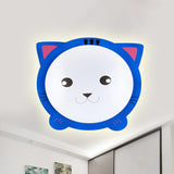 Cartoon Animal Shaped Ceiling Mount Light - Metal Flush For Nurseries And Corridors