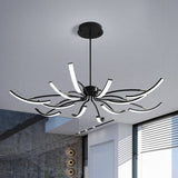 Minimalist Black Rotating Stick Led Chandelier For Dining Room 12 /