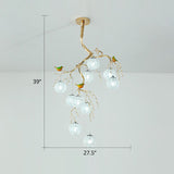 Led Chandelier - Stylish Aluminum Wire Gold Hanging Lamp With Bird Decor 10 / White