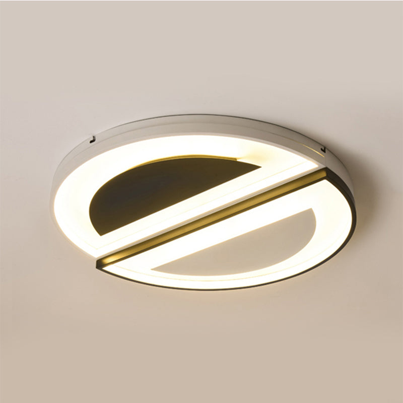 Modern Acrylic Flush Light Fixture With Led Ceiling Lighting - 18/23.5 Wide White Warm/White