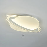 Kids White Led Ceiling Mount Light With Unique Planet Shape For Bedrooms / 18