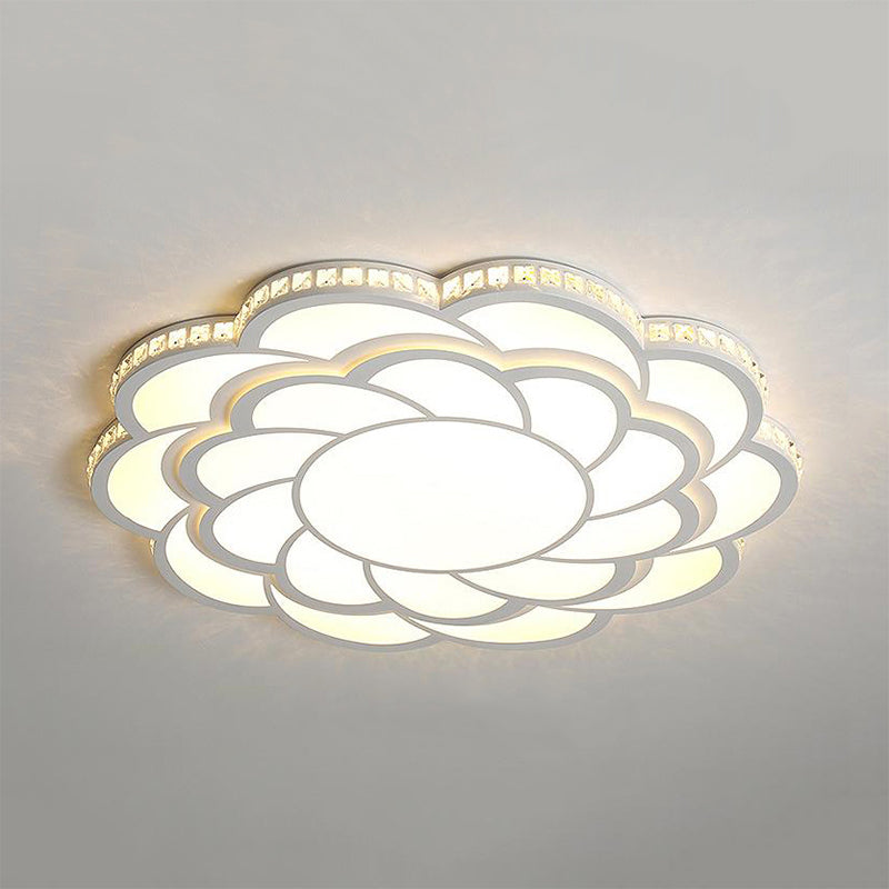 Blossom Large Flush Mount Led Crystal Accent Lamp - 31.5’/39’ Wide Warm/White Light