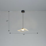 Led Ruffled Pendulum Light: Clear Acrylic Simplicity For Dining Room / 14 Third Gear