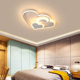 Contemporary Acrylic Led Flush Ceiling Light Fixture - Loving Heart Design For Bedrooms
