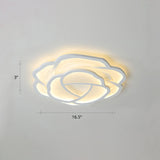 Minimalist Flushmount Led Ceiling Light For Bedroom - White Rose Acrylic Surface Mount / 16.5 Third