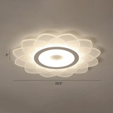 Simplicity White Acrylic Sunflower Flushmount Led Ceiling Lamp For Bedroom / 23.5 Third Gear