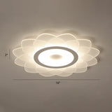 Simplicity White Acrylic Sunflower Flushmount Led Ceiling Lamp For Bedroom / 16 Third Gear