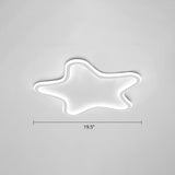 Kids Cartoon Star Led Ceiling Light Creative Aluminum Flush Mount For Childrens Bedroom - Ultrathin