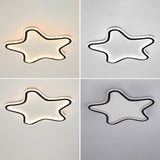 Kids Cartoon Star Led Ceiling Light Creative Aluminum Flush Mount For Childrens Bedroom - Ultrathin