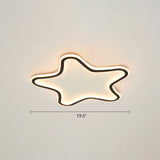 Kids Cartoon Star Led Ceiling Light Creative Aluminum Flush Mount For Childrens Bedroom - Ultrathin