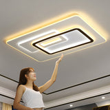 Minimalist Ultrathin Rectangular Led Flush Mount Ceiling Light In White Acrylic
