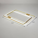 Contemporary Gold Led Ceiling Light For Living Room - Ultra-Thin & Acrylic Flush Mount / 35.5 White
