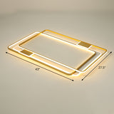 Contemporary Gold Led Ceiling Light For Living Room - Ultra-Thin & Acrylic Flush Mount / 43 Warm