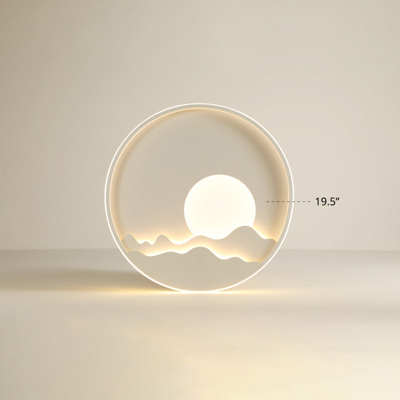 Modern Led Ceiling Light - Stylish Metal Flush Mount For Living Room White Shade / 19.5 Warm