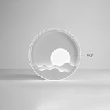 Modern Led Ceiling Light - Stylish Metal Flush Mount For Living Room White Shade / 19.5