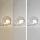 Modern Led Ceiling Light - Stylish Metal Flush Mount For Living Room White Shade / 23.5 Third Gear