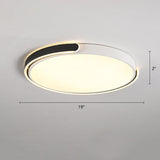 Round Nordic Led Ceiling Light With Acrylic Shade For Bedroom Black / 19