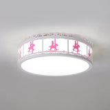 Colorful Round Ceiling Light For Kindergarten With Acrylic Flush Mount