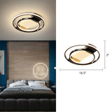 Halo Led Flush Ceiling Light In Black - Sleek Metallic Design Perfect For Bedrooms / 16.5 Third Gear
